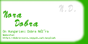 nora dobra business card